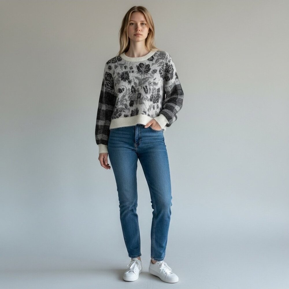 cinq a sept Alpaca Wool Sweater Blend Sweater, S